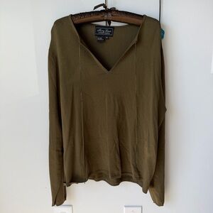 Vintage soft green off shoulder top